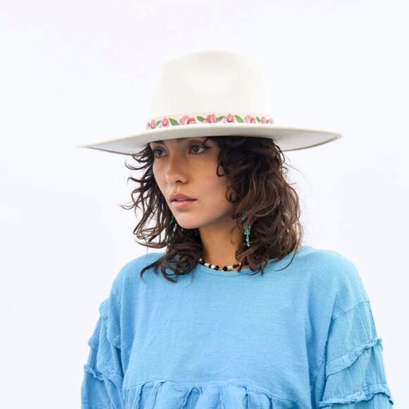 NEW Wyeth x Frida Kahlo Rafaela Crema Hat Wool OS - Picture 2 of 14